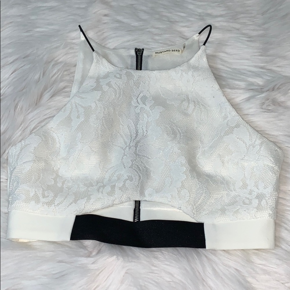 Classy White Crop Top Size Medium
